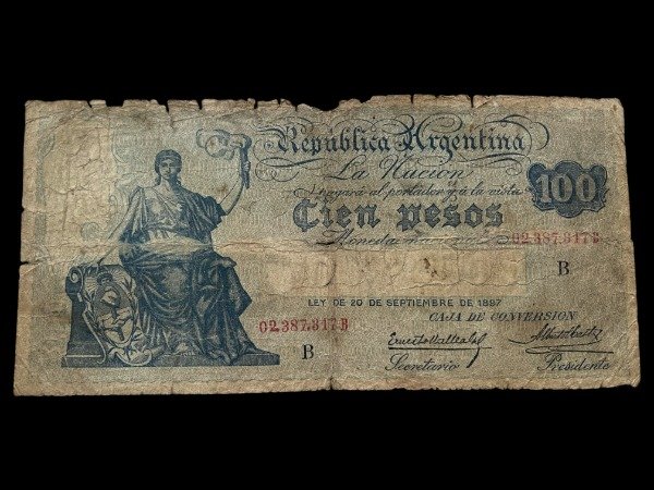 Producto - Argentina (1927) 100 Pesos.  Malleagil - Castex