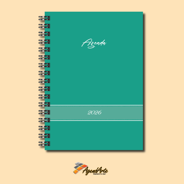 Producto - Agenda 2026 - Tapa dura A5 - Vista Diaria - Verde