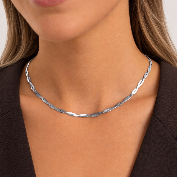 Producto - Collar Candela Cadenas snake entrelazadas - 0