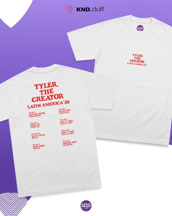 Producto - Remera tyler tour 2026 - DTF