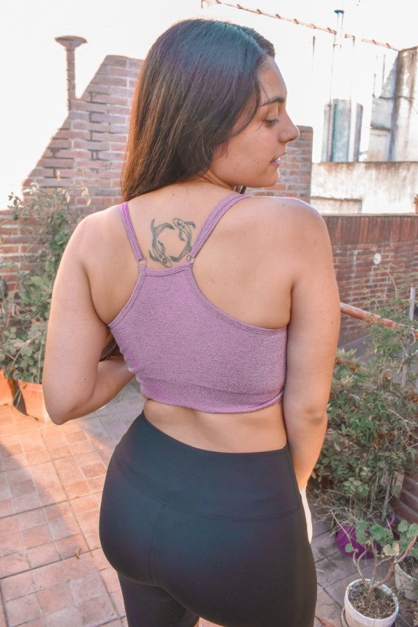 Producto - Corpiños deportivos jaspeados regulables