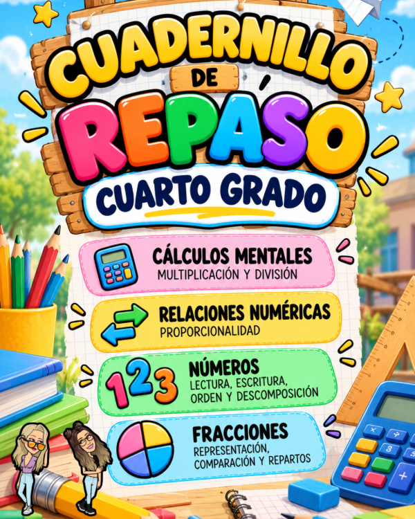 Producto - CUADERNILLO DE REPASO. CUARTO GRADO