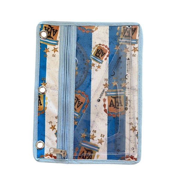 Producto - Cartuchera Geometría AFA celeste