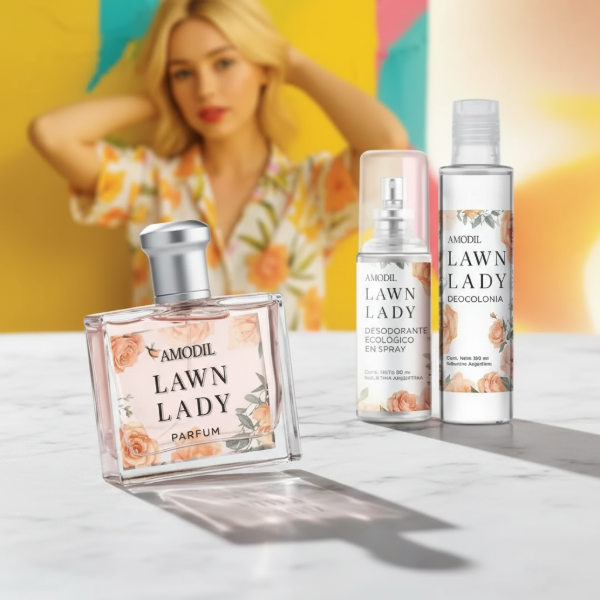 Producto - Kit x 3 "Lawn Lady" Perfume + Deocolonia + Desodorante Ecológico Spray Amodil