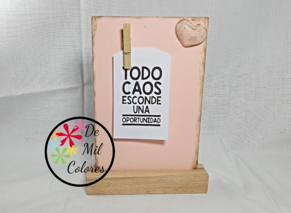 Producto - Porta Notas con moldura color salmon