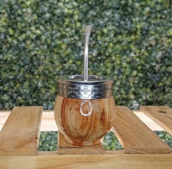 Producto - MATE IMPERIAL ALGARROBO LAQUEADO + BOMBILLA ( GRABADO GRATIS ) - 2