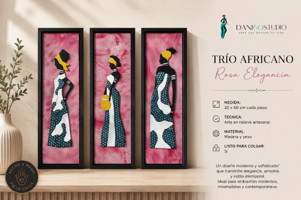 Producto - Trio Africano Rosa Elegancia 2