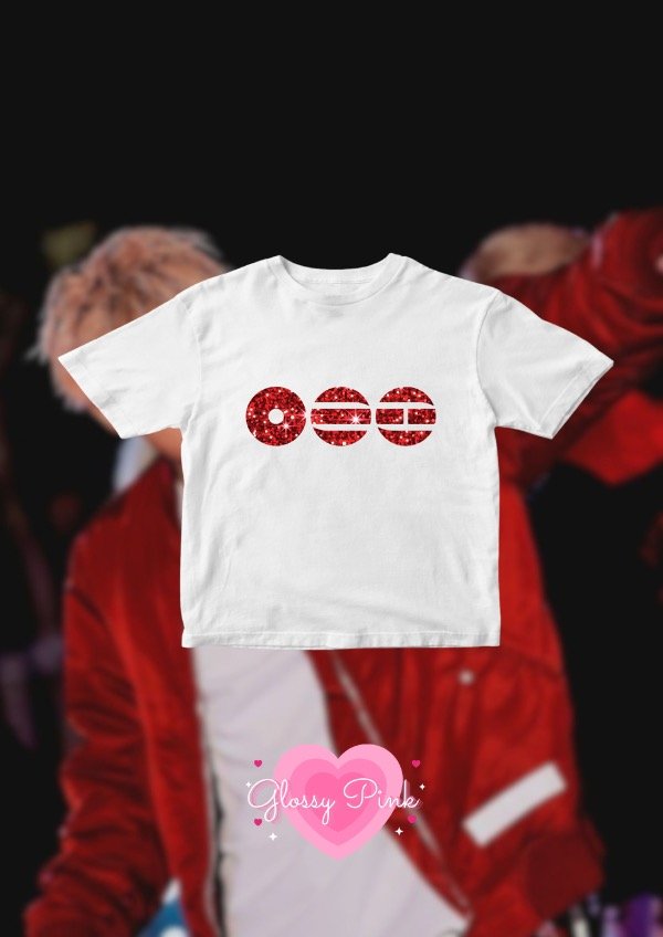 Producto - Baby Tee Logo BTS - VINILO TEXTIL GLITTER