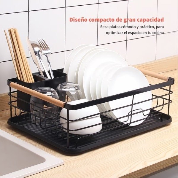 Producto - ESCURRIDOR DE PLATOS - NEGRO
