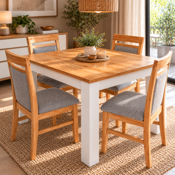 Juego de comedor Cuadrada Combinada 80x80 - TM MUEBLES