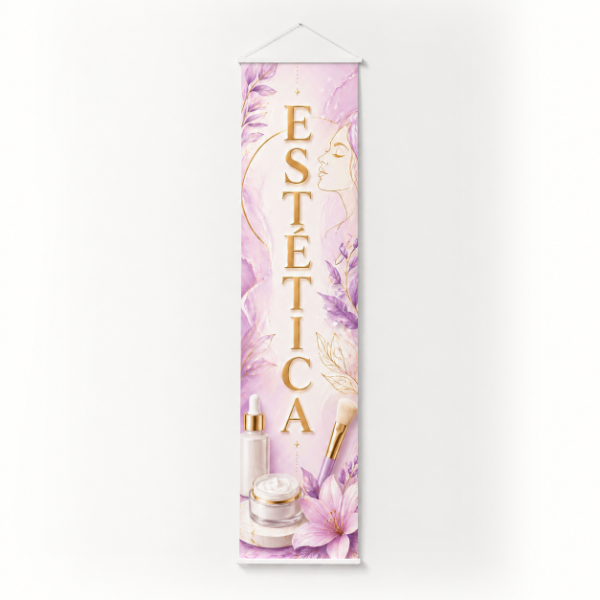 Producto - Lona Banner Estetica Lila 100x25cm
