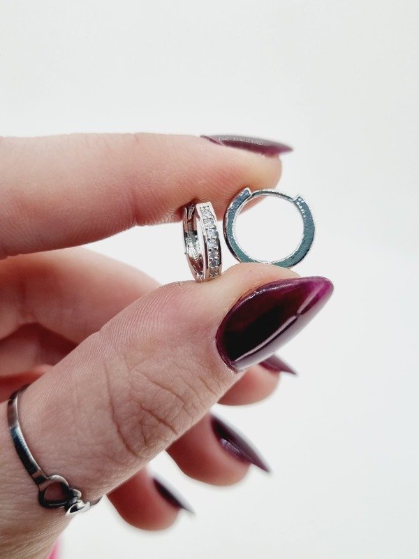 Producto - Aros acero quirurgico argollita linea strass