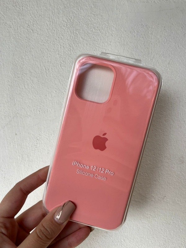 Producto - Iph 12 y iph 12 pro silicosa case con felpa rosa