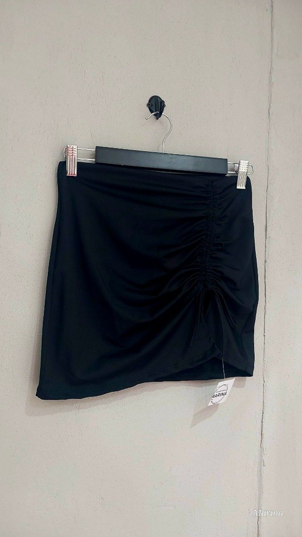 Producto - Pollera con Frunce negro