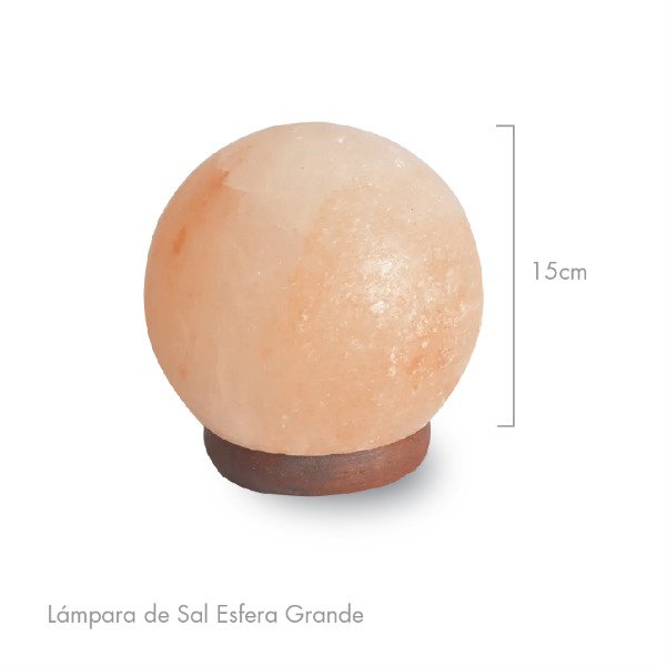 Producto - Lámpara de Sal Himalaya Rosa Esfera Grande (15cm)