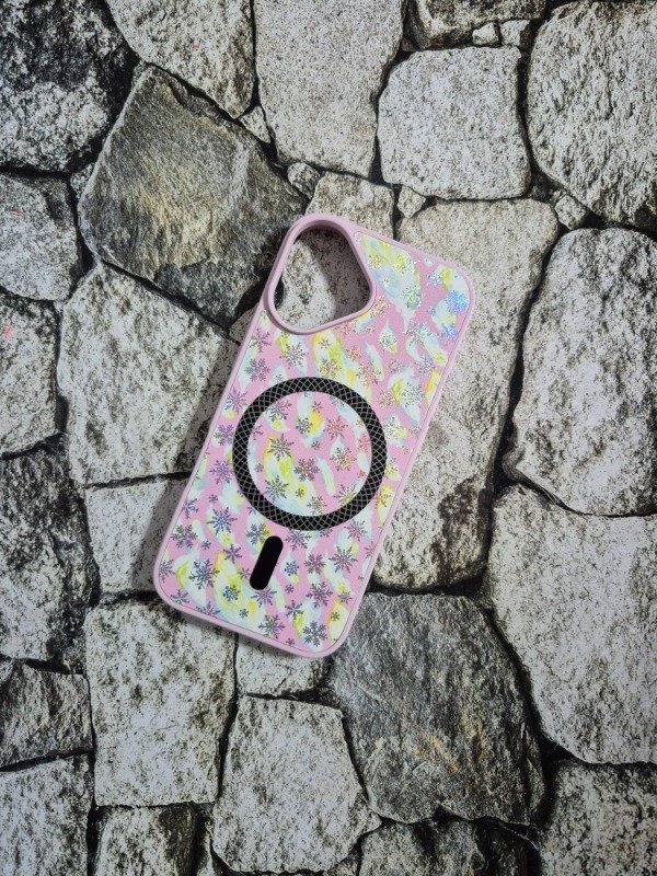 Producto - Funda rígida MagSafe diseño invierno Iphone 17 rosa