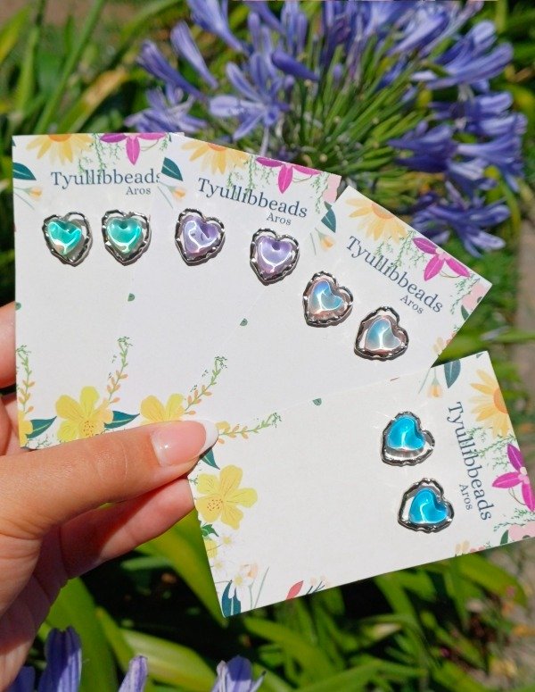 Producto - Aros heart (PLATEADO Y DORADO)