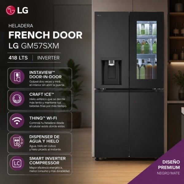 Producto - HELADERA FRENCH DOOR LG GM57SXM