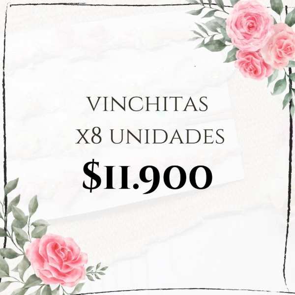 Producto - Set vinchitas x 8 unidades