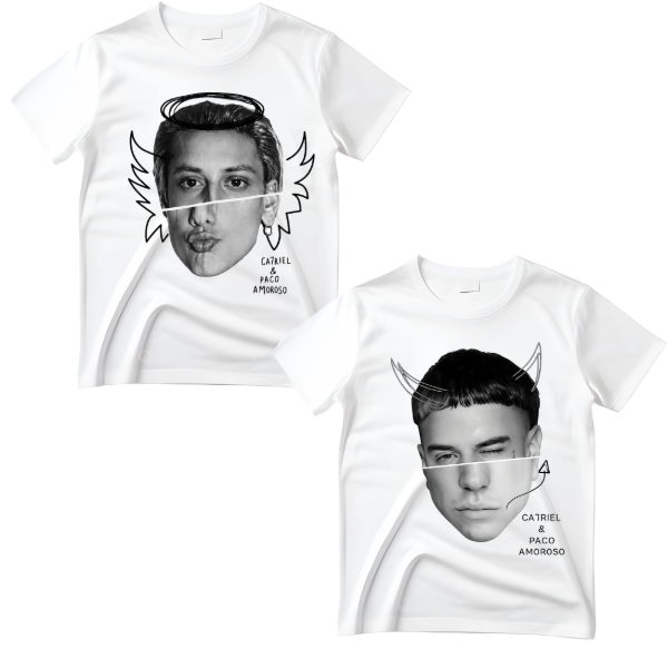 Producto - Remera Ca7riel y paco angel y demonio elegir artista