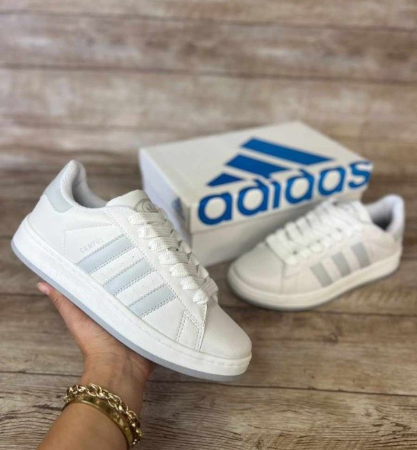 Producto - Campus 00s Ecocuero - Blanca/Gris