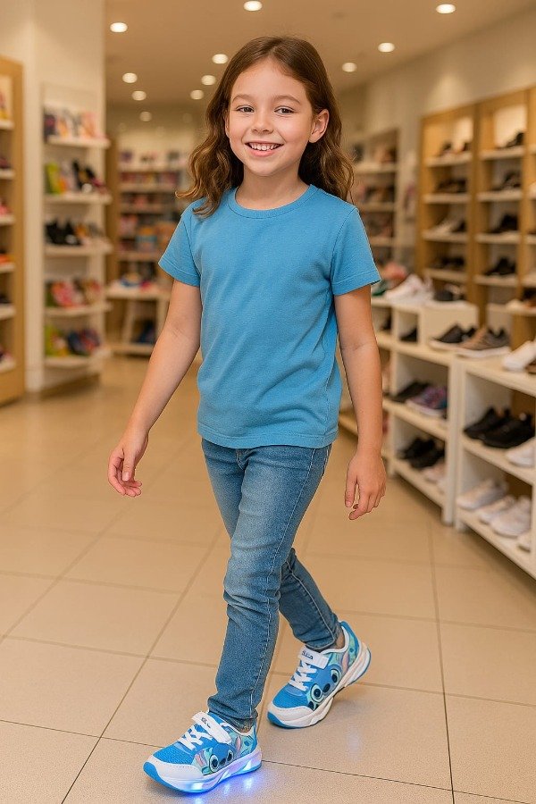 Producto - STITCH IS MAGIC CELESTE Y BLANCO CON LUZ AL PISAR (28-35)