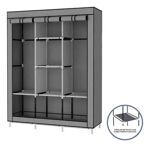 Producto - Organizador portatil simil Armario con 7 estantes y 10 compartimientos