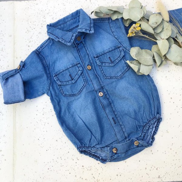 Body Camisa De Jeans Estacion Bebe