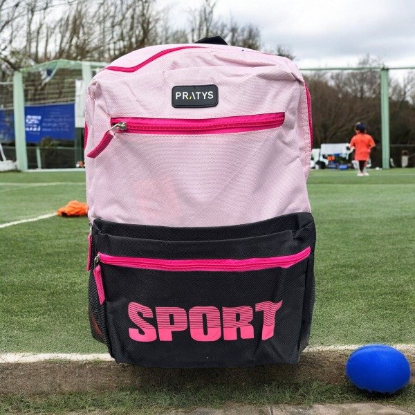 Producto - MOCHILA SPORT GRANDE IMPOR 2 COLORES CON BOLSILLO Y PORTA BOTELLA RED 45X32 CM
