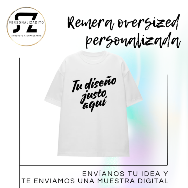 Producto - Remera oversized de algodón personalizada
