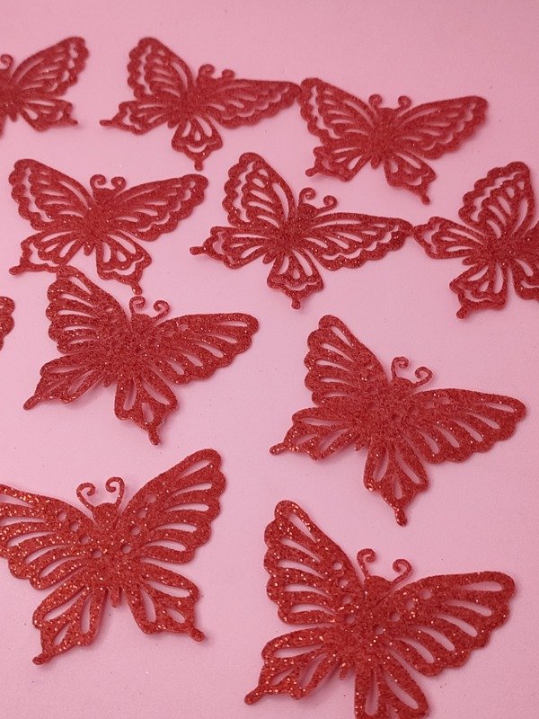 Producto - Mariposa c/brillo roja-chica