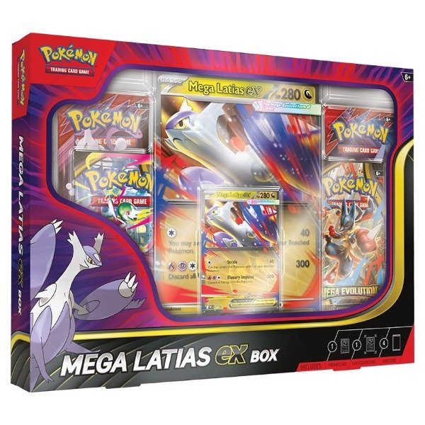 Producto - Mega Latias ex Box - INGLES SELLADO - 4 Boosters Packs - Carta Lenticular