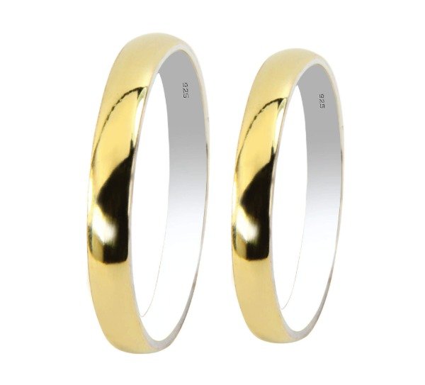 Producto - Par de Alianzas Plata y Oro (Mi-005)