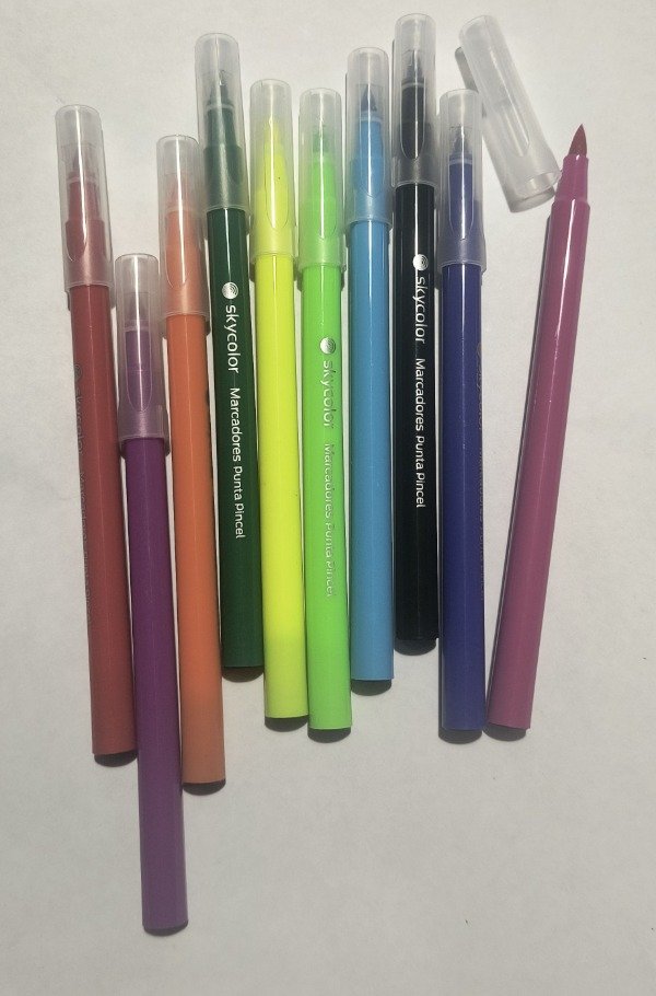 Producto - Marcadores skycolor x 10 punta pincel
