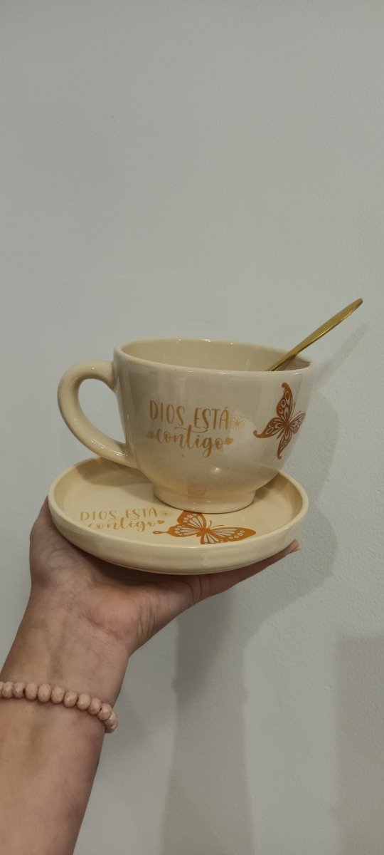 Producto - Set Olivia tazón y Plato Champagne Línea cristiana