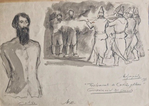 Producto - Melgarejo Muñoz, Wladimiro - 3 dibujos para Campaña en el Ejército Grande, 1950 - 2