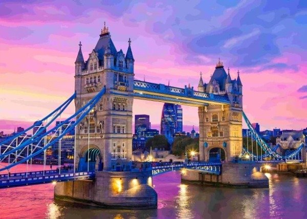 Producto - Kit De Pintura Con Diamantes Diamond Painting 30x40cm - Londres Atardecer
