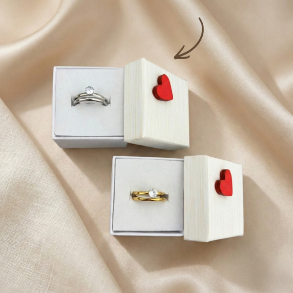 Producto - Anillos promesa plateado modelo 4