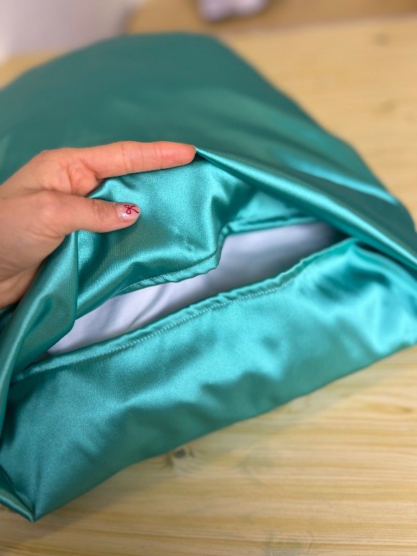 Producto - Funda satén almohada aqua - 1