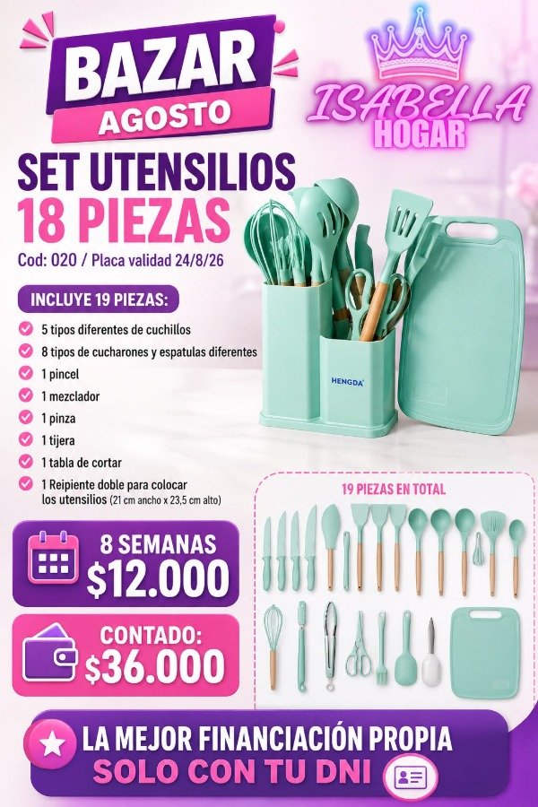 Producto - SET UTENSILIOS 18 PIEZAS - 0