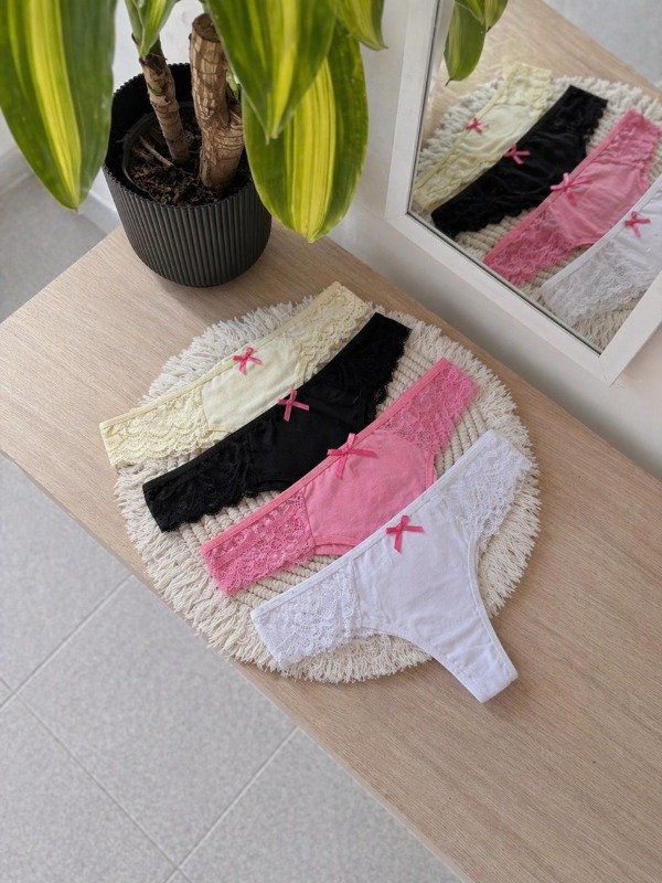 Producto - Pack x3 bombis cintura - encaje y algodon
