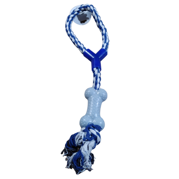 Producto - Soga Trenzada Con Hueso Mordillo Perros Juguete Anti Stress - 4