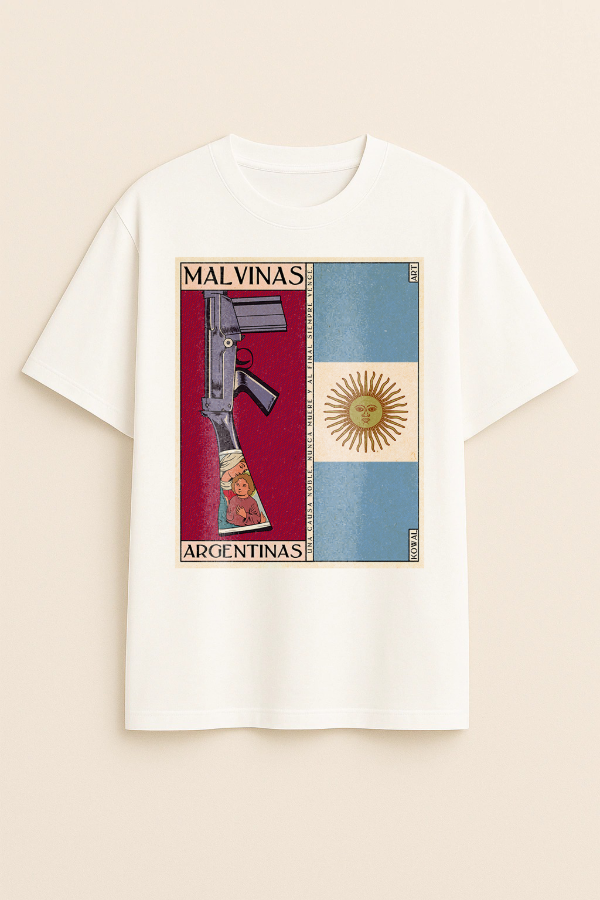 Producto - Malvinas Argentinas (Versión 1 Oversize Unisex Blanca Frontal)
