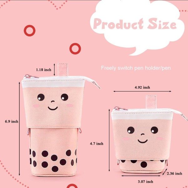 Producto - Cartuchera deslizable Matcha kawaii 18x12 cm