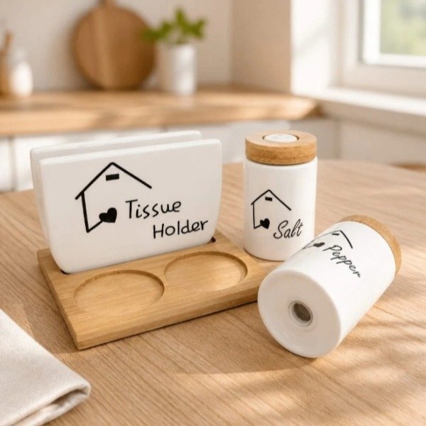 Producto - Set salero, pimentero y servilletero Home - 0