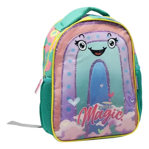 Producto - BL1223 MOCHILA ESCOLAR ESTAMPADO ARCOIRIS LSYD 30X20CM