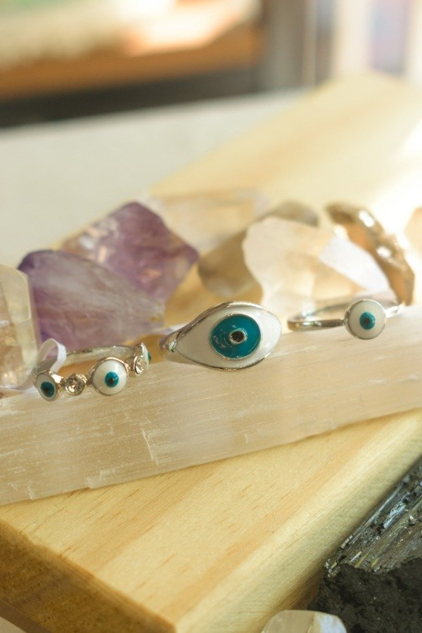 Producto - Anillos de Ojitos Turcos Blancos