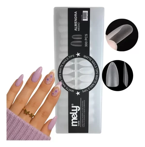 Producto - TIPS SOFT GEL ALMENDRA MEDIO MELY 300U PRE LIMADOS