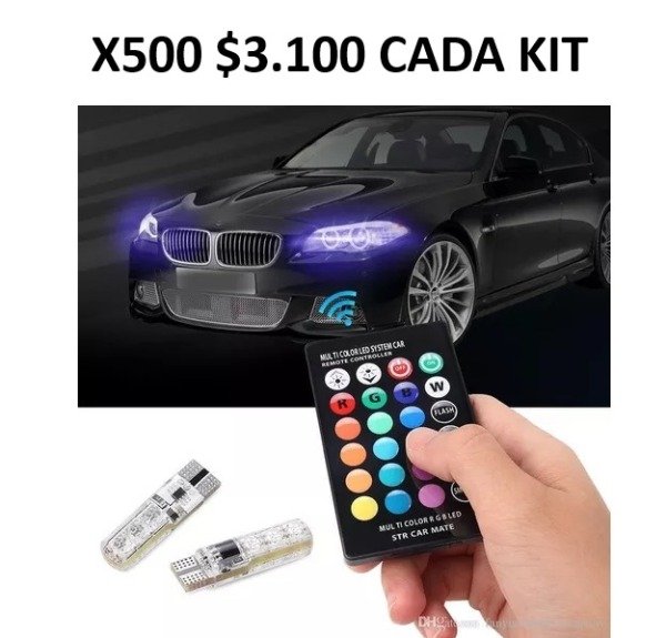 Producto - PROMOCION DE KIT T10 RGB CON CONTROL A 3.100 PESOS CADA KIT X 500 UNIDADES