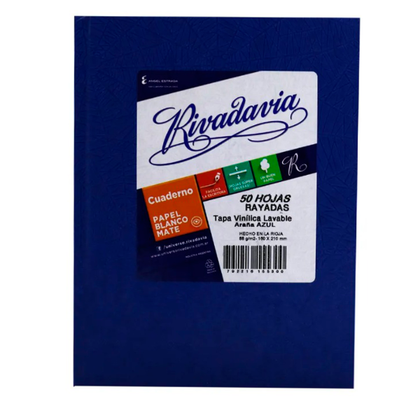 Producto - PACK 10 CUADERNO RIVADAVIA 50 HOJAS RAYADO